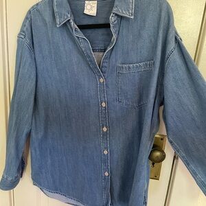 Aerie Light Blue Denim Shirt
